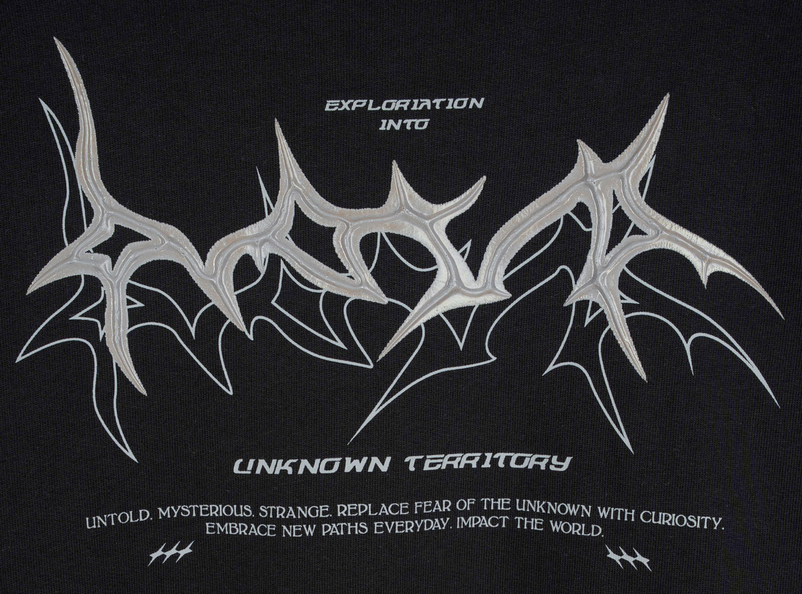 Czarna bluza bez kaptura BOXY z autorską grafiką z tyłu