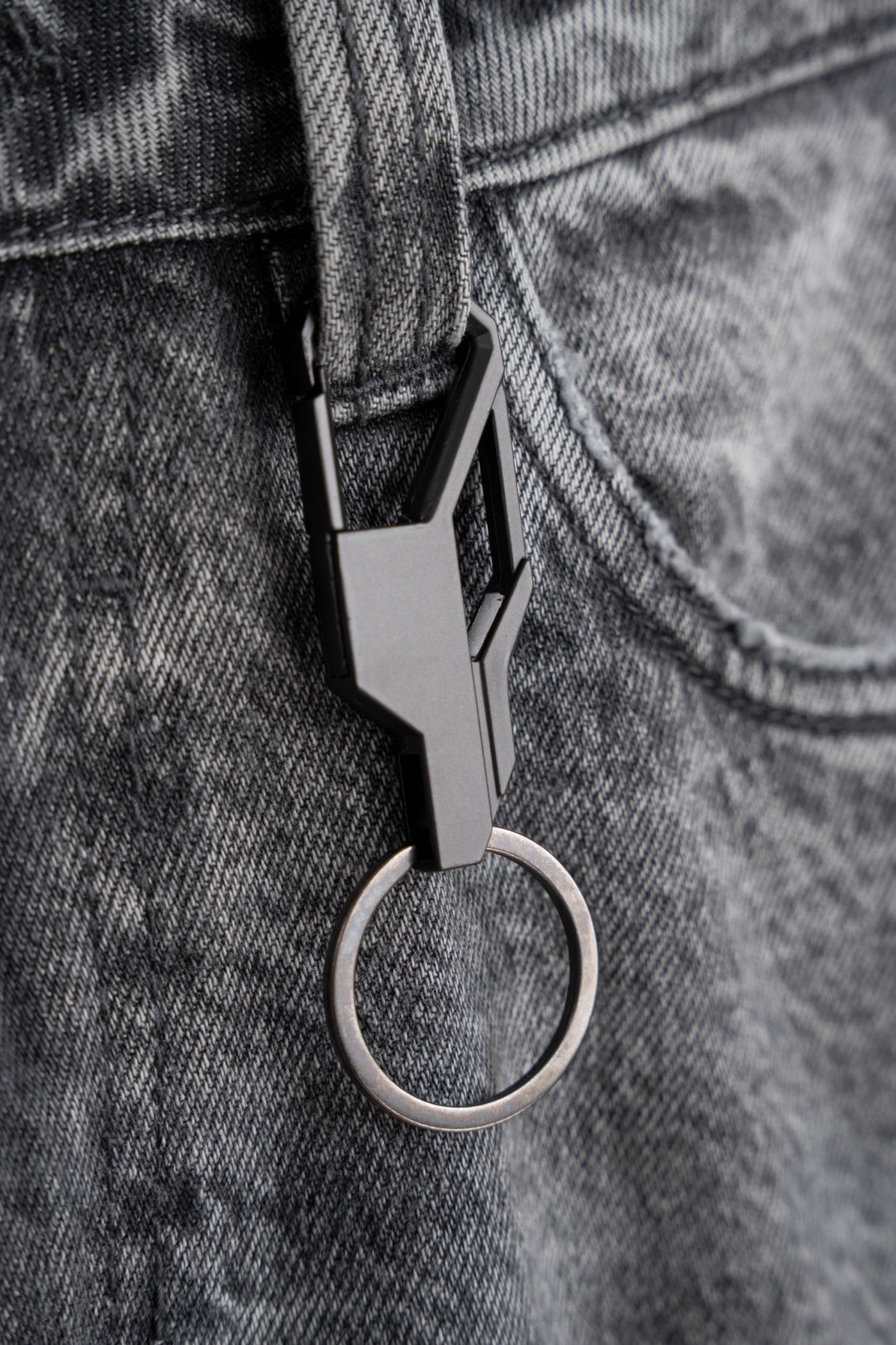 Szare spodnie jeansowe WIDE LEG z efektem sprania