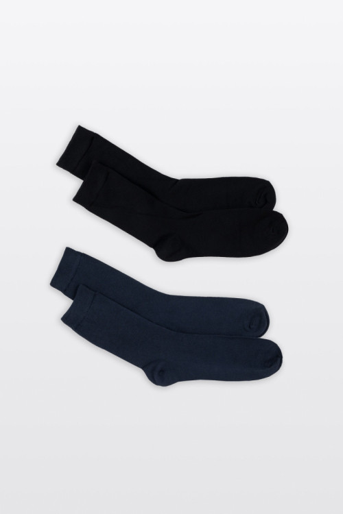 Gładkie skarpety 2-PAK