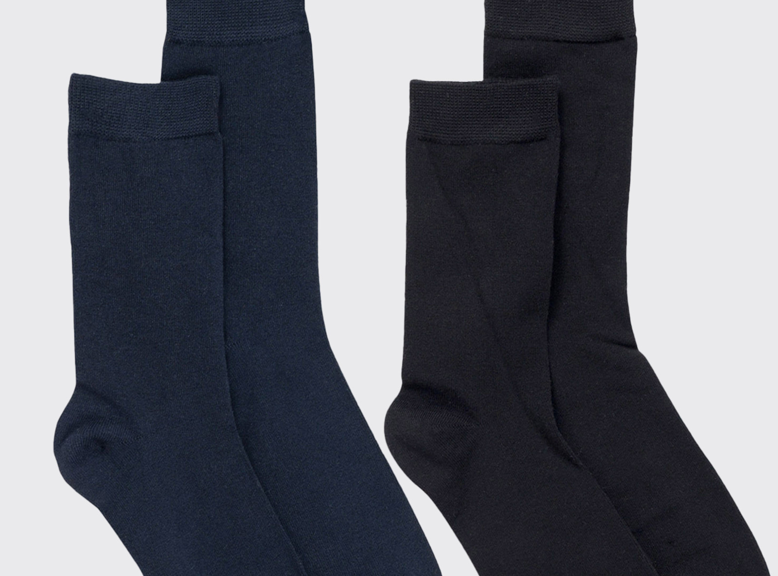 Gładkie skarpety 2-PAK