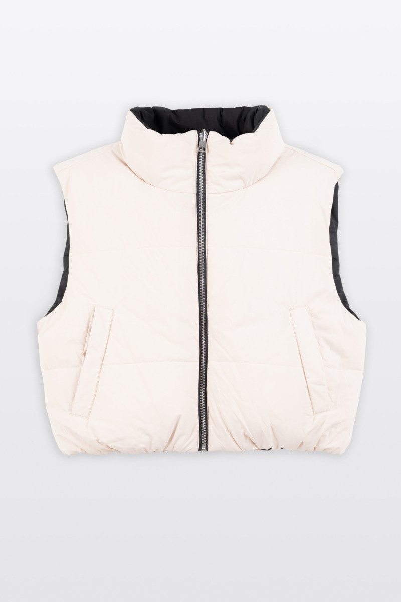 Dwustronny pikowany bezrękawnik