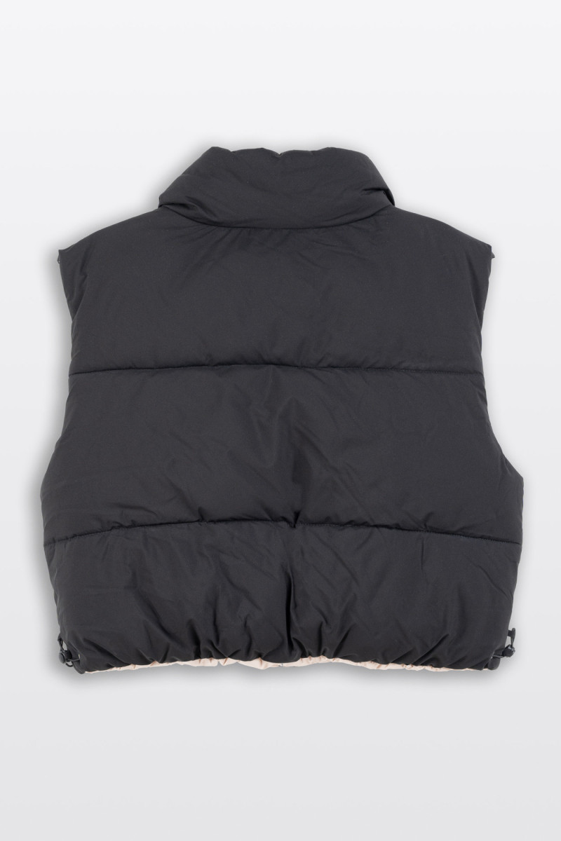 Dwustronny pikowany bezrękawnik