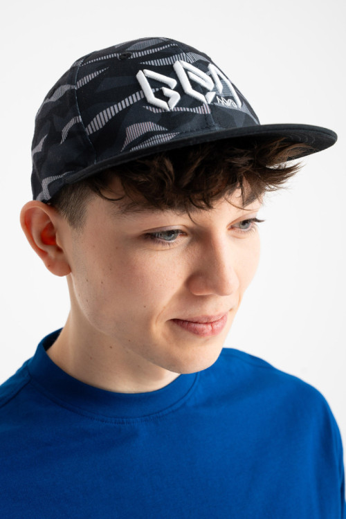 Czapka z daszkiem z monochromatycznym nadrukiem na całości