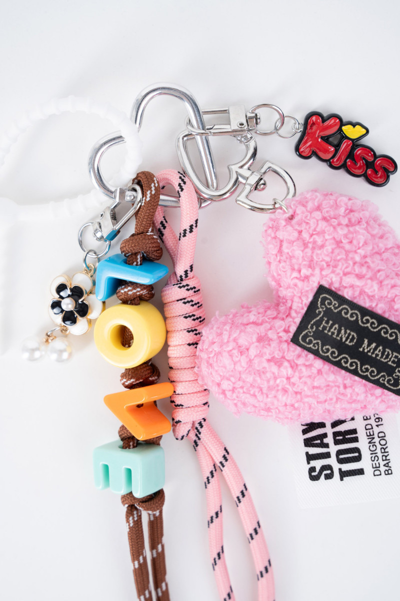 Brelok “Love Mix” – pink heart & letters