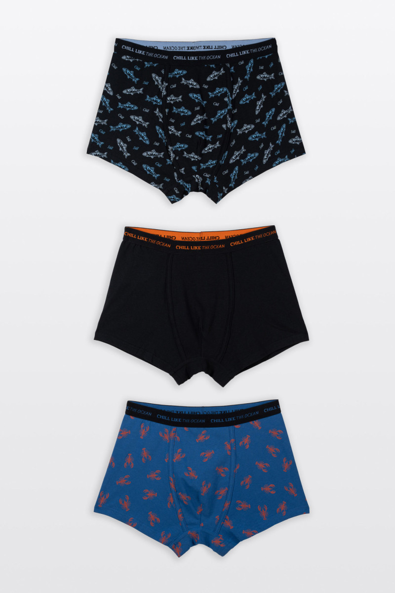 Kolorowe bokserki z nadrukami 3-PAK