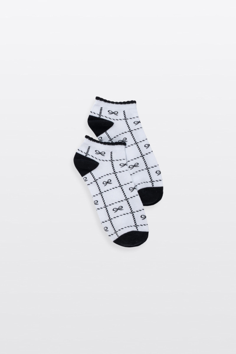 Biało-czarny zestaw skarpet 3-PAK