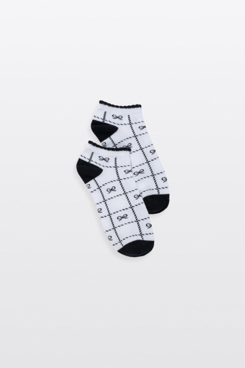 Biało-czarny zestaw skarpet 3-PAK