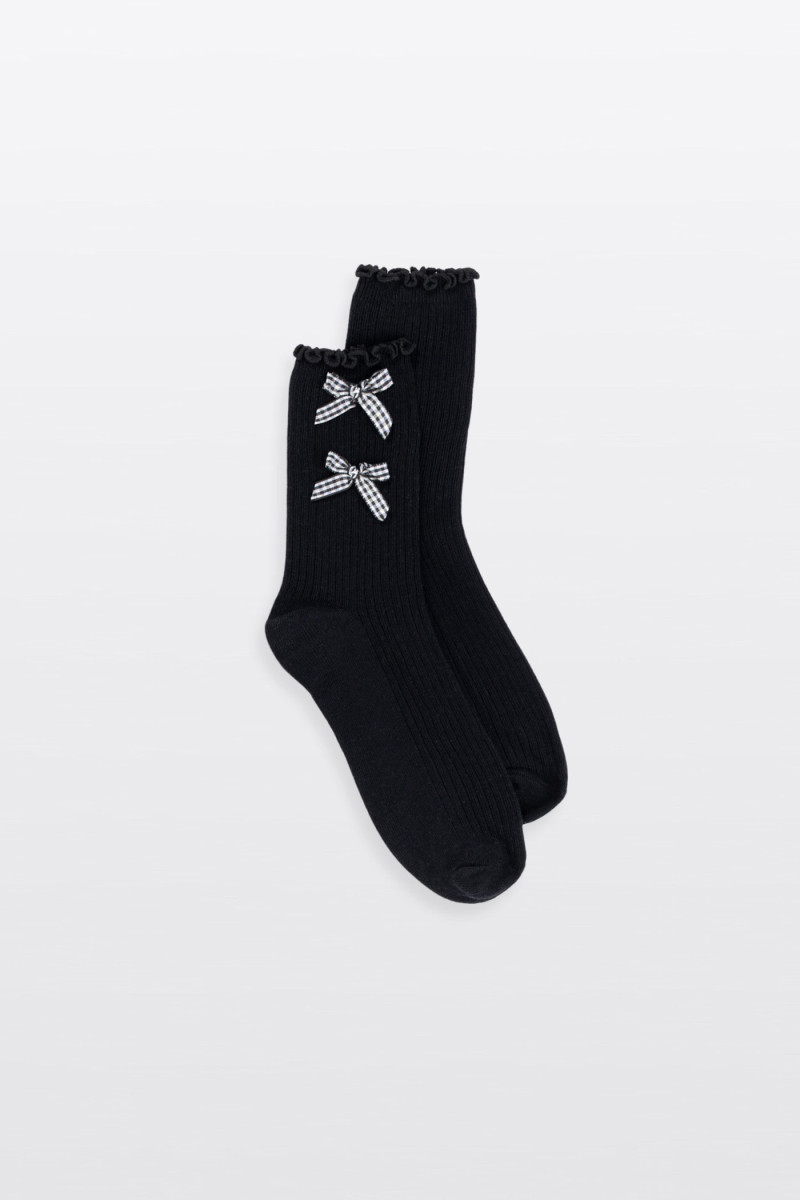 Biało-czarny zestaw skarpet 2-PAK