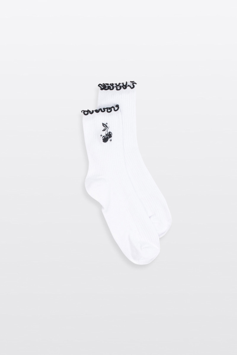 Biało-czarny zestaw skarpet 2-PAK