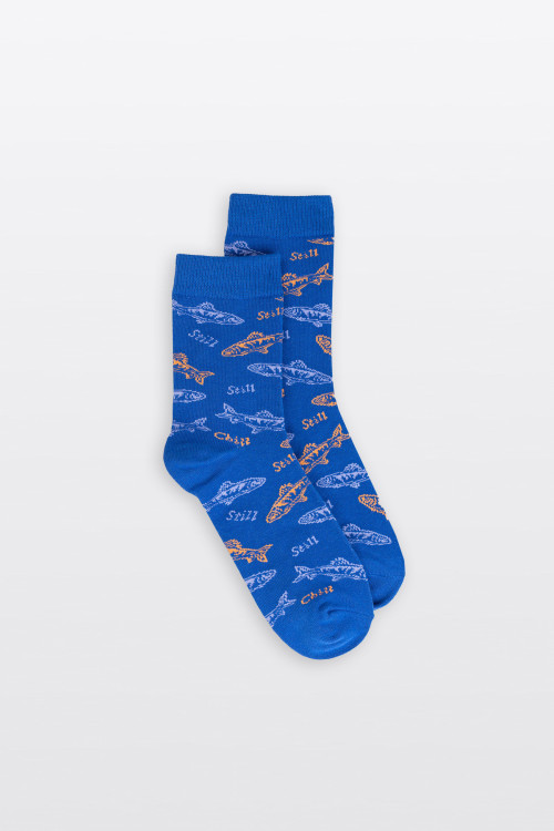 Czarno-niebieski zestaw skarpet we wzory 2-PAK