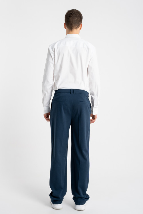 Granatowe spodnie garniturowe REGULAR