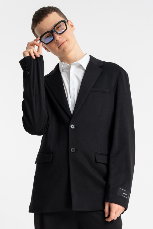 Czarna marynarka garniturowa REGULAR