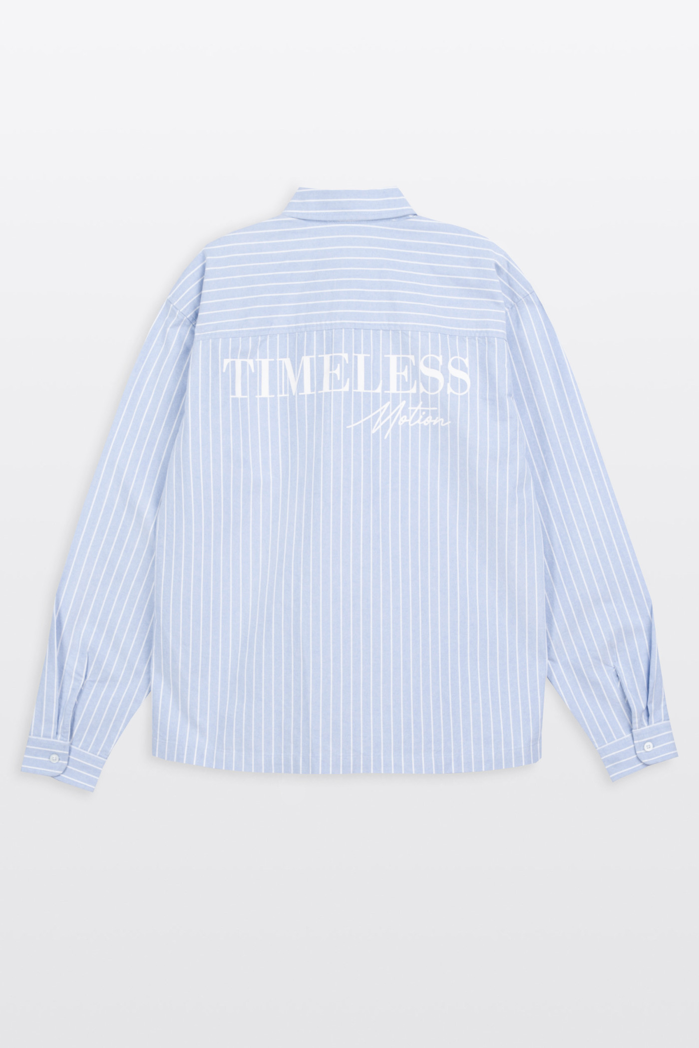 Niebieska koszula w prążki LOOSE z długim rękawem