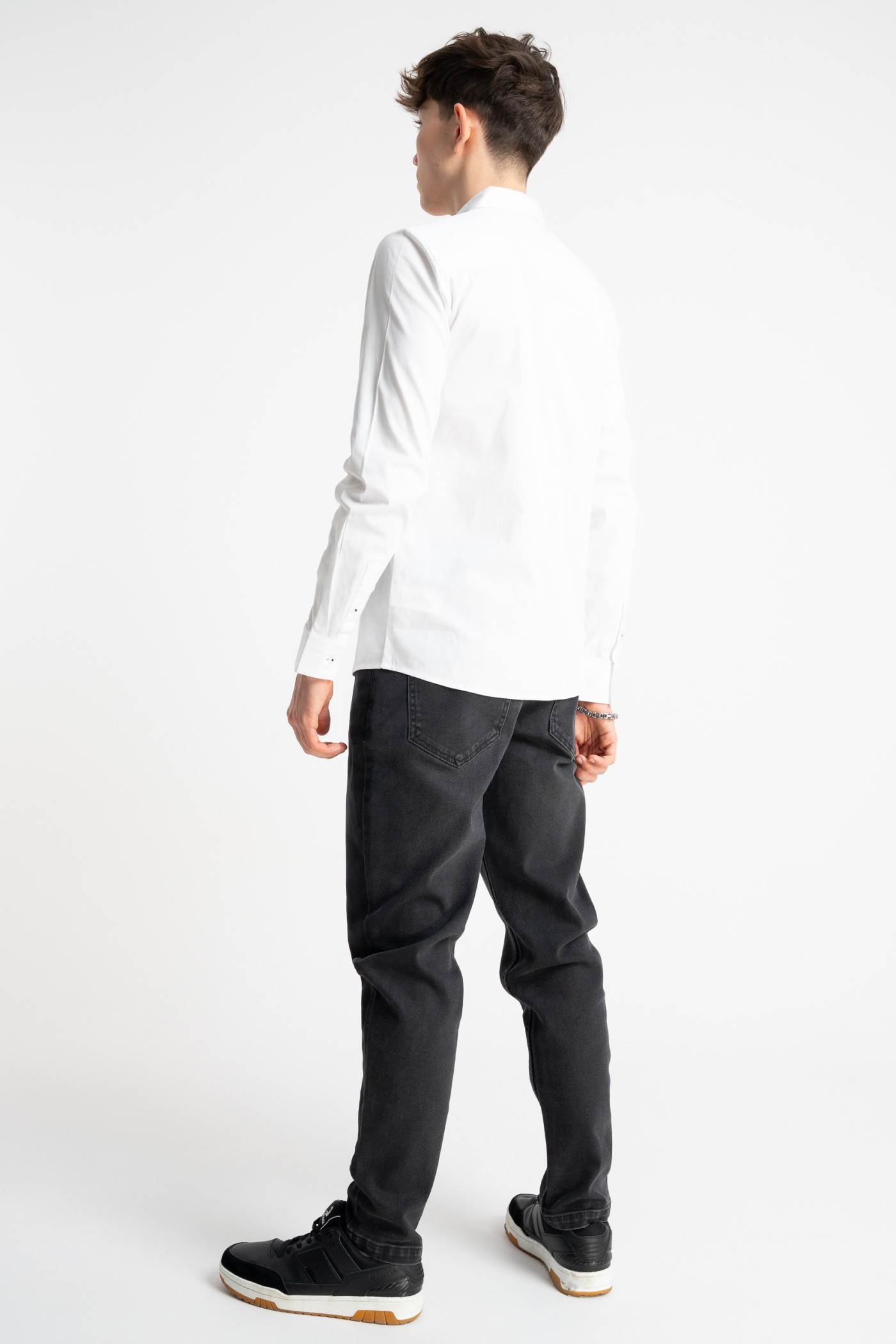 Biała koszula REGULAR z długim rękawem