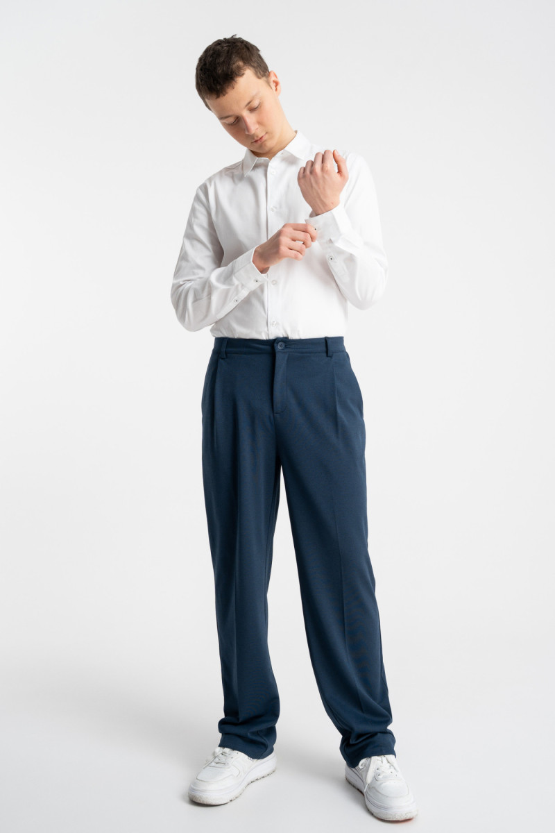 Biała koszula SLIM z długim rękawem