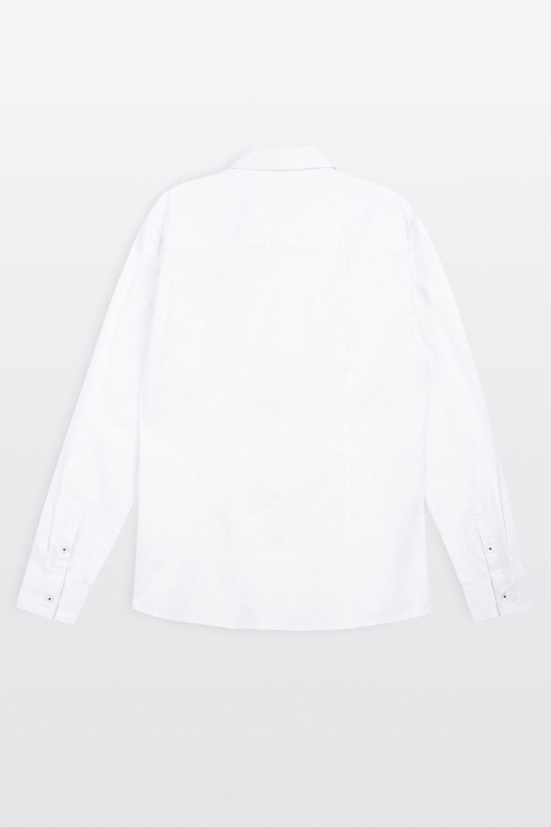 Biała koszula SLIM z długim rękawem