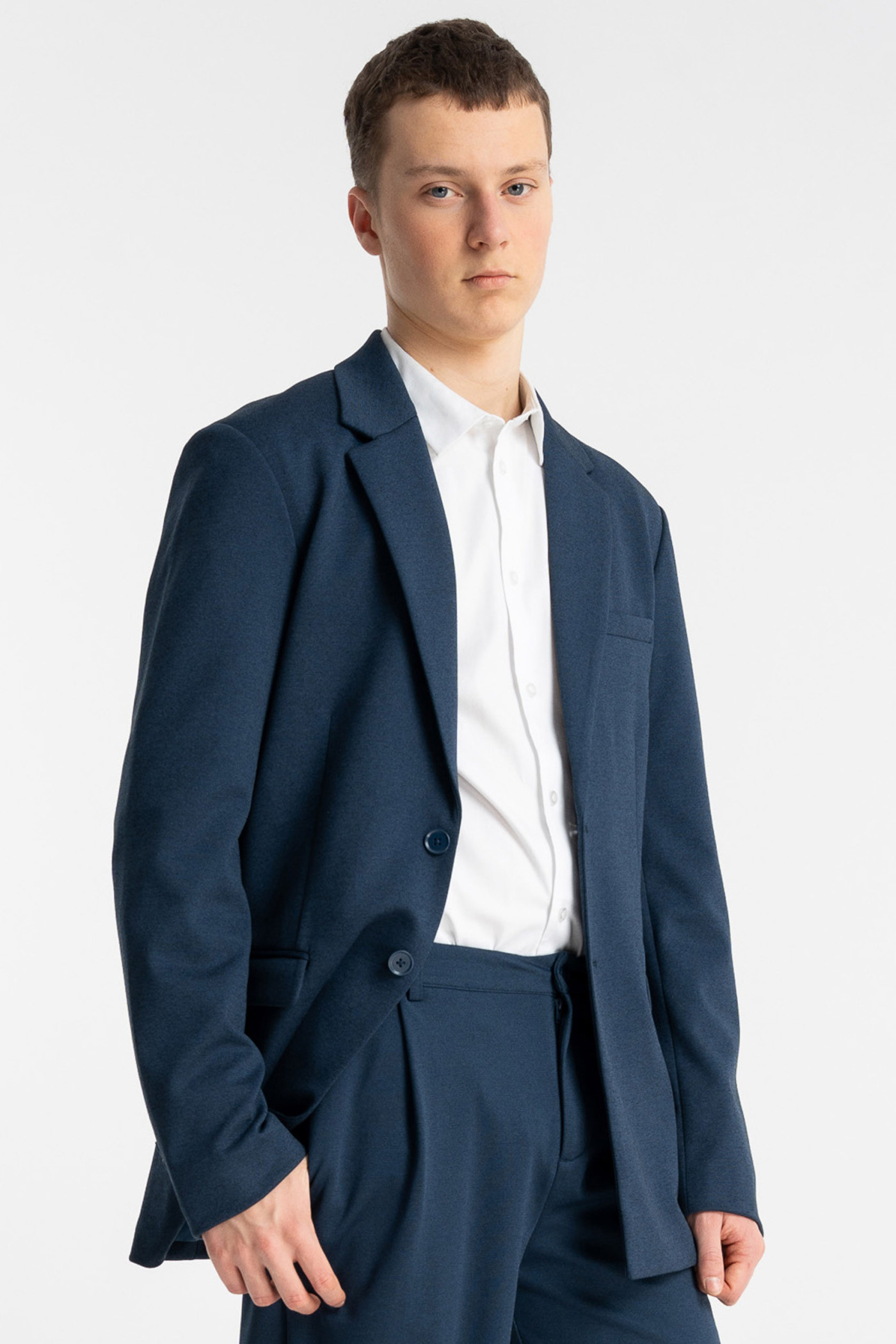 Granatowa marynarka garniturowa REGULAR
