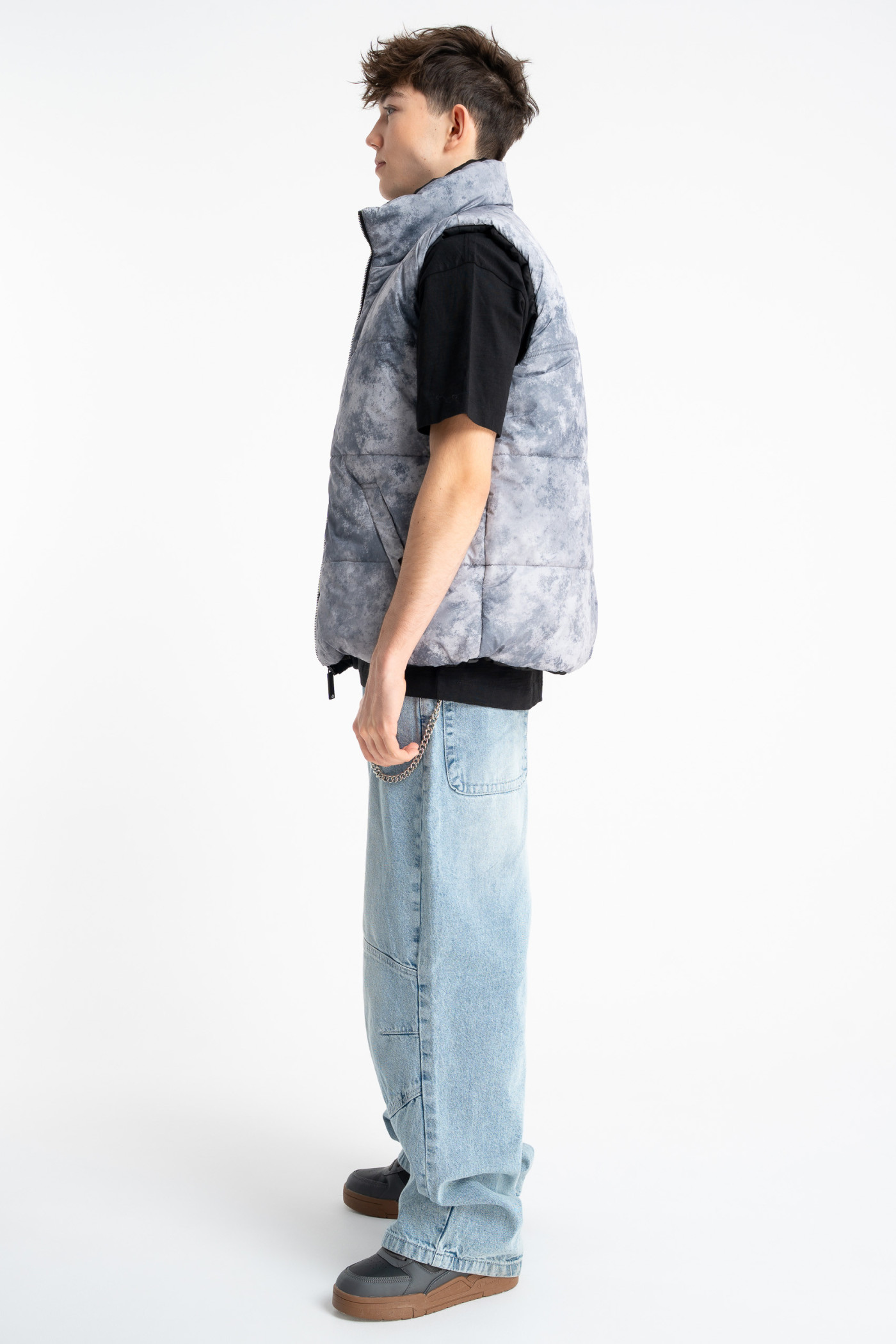 Dwustronny pikowany bezrękawnik