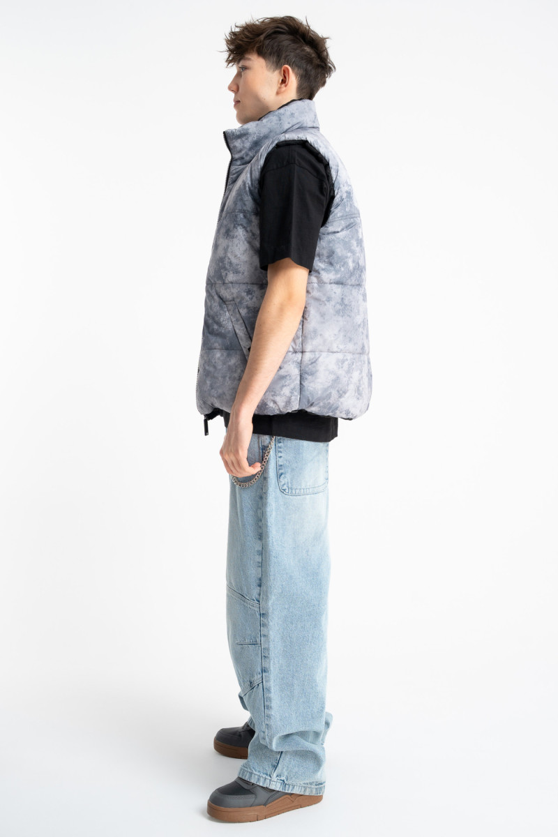 Dwustronny pikowany bezrękawnik