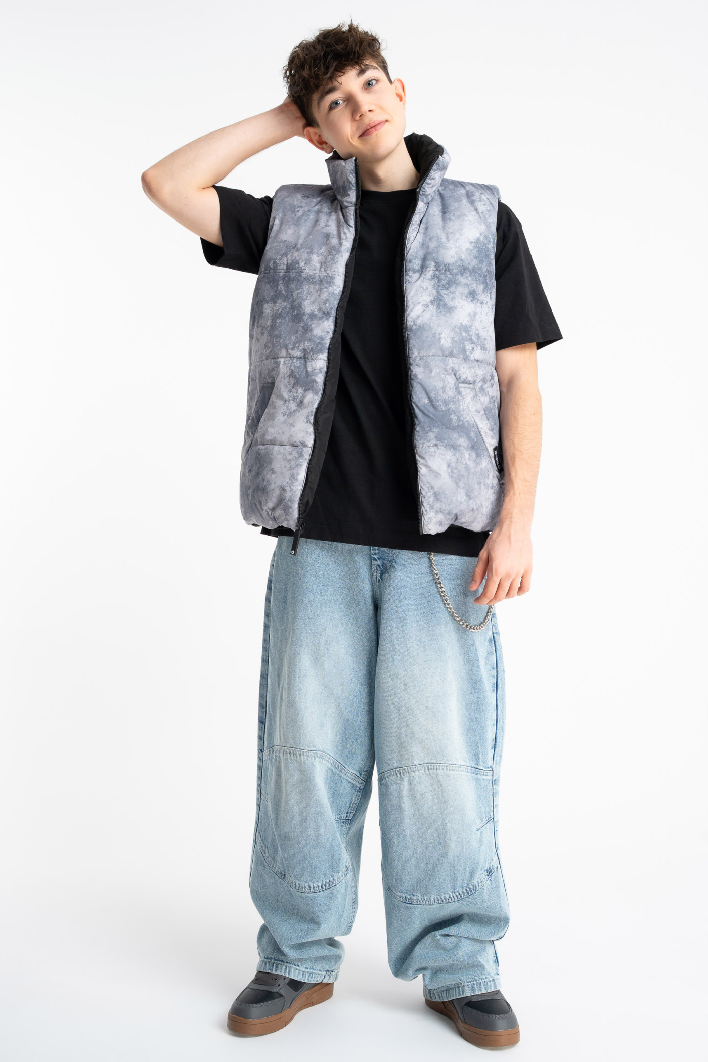 Dwustronny pikowany bezrękawnik