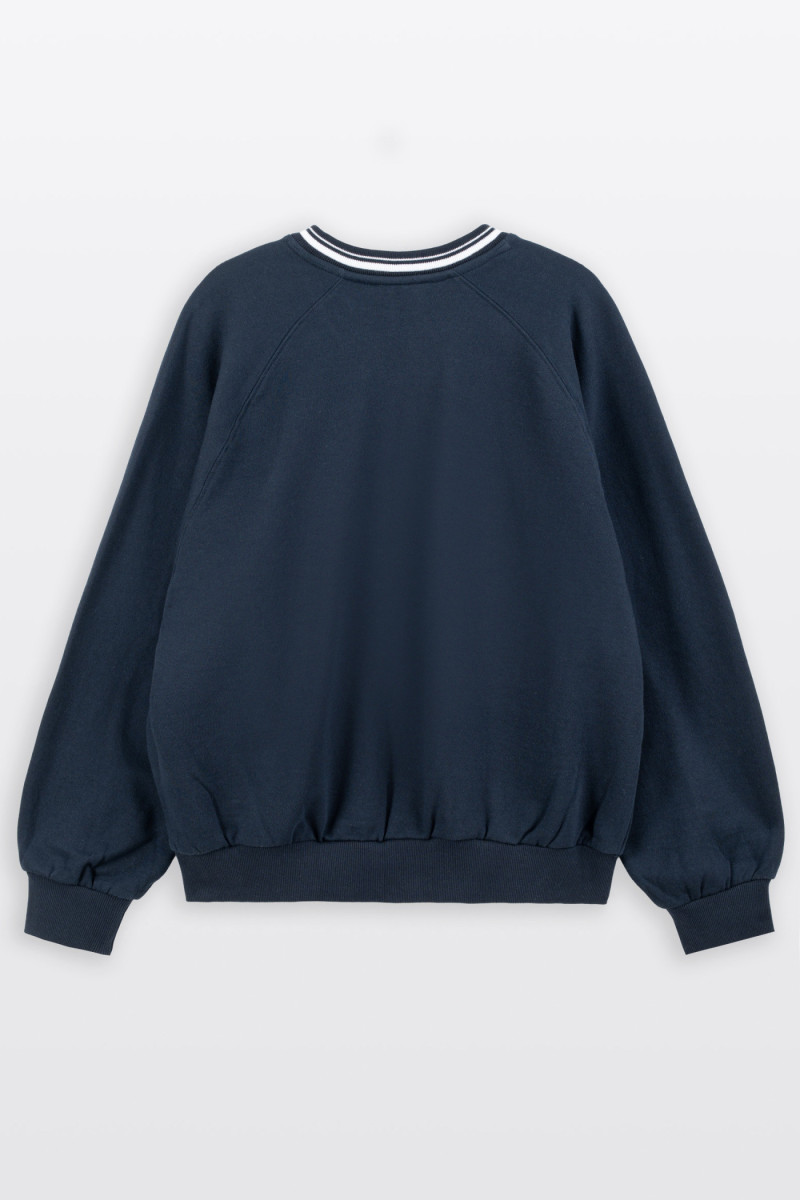 Granatowa bluza z cyrkoniami