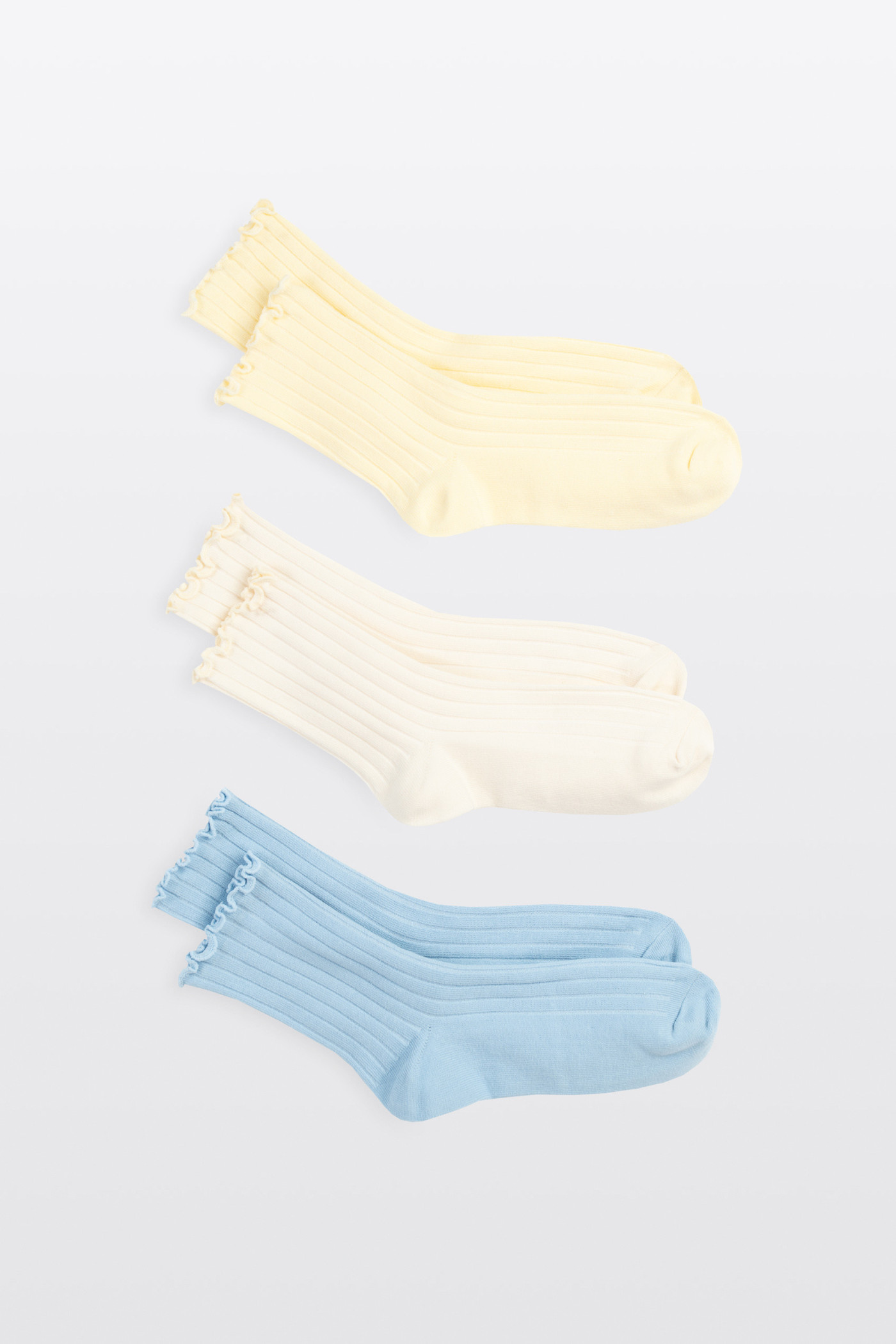 Skarpety z ozdobną falbanką 3-PAK