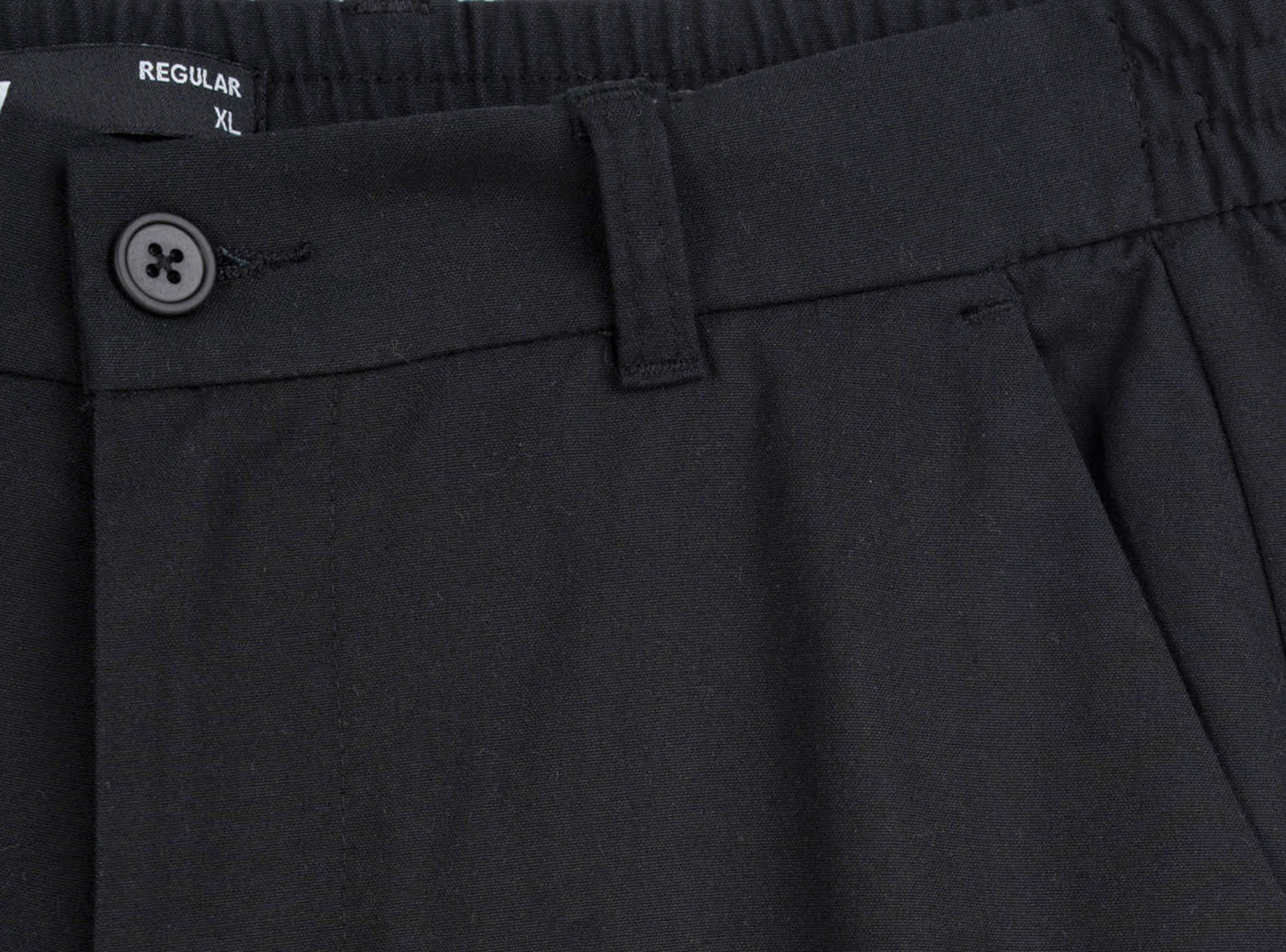 Czarne spodnie garniturowe REGULAR z kantem