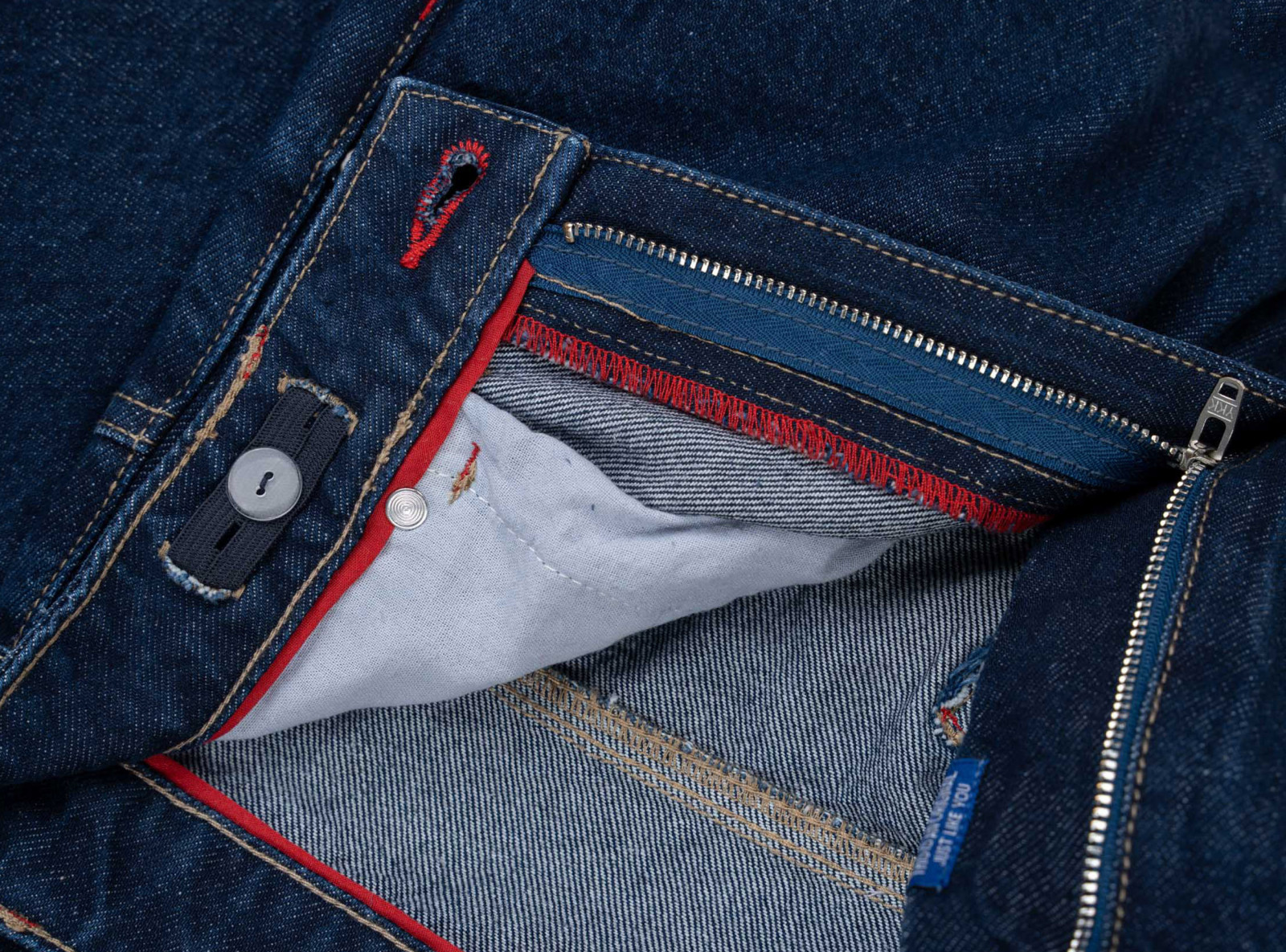 Granatowe krótkie spodenki jeansowe model JORTS z surowego jeansu