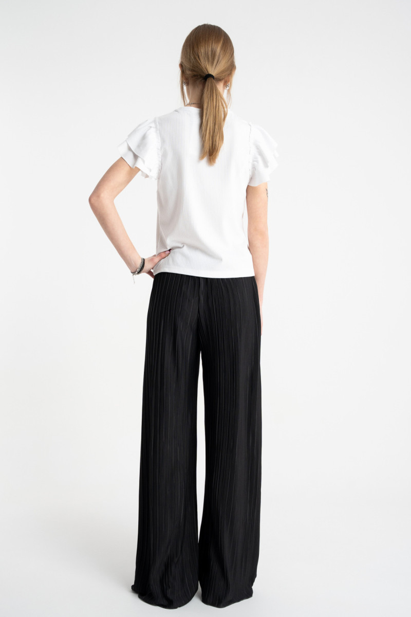 Czarne spodnie WIDE LEG plisowane