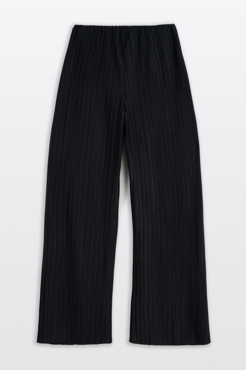 Czarne spodnie WIDE LEG plisowane