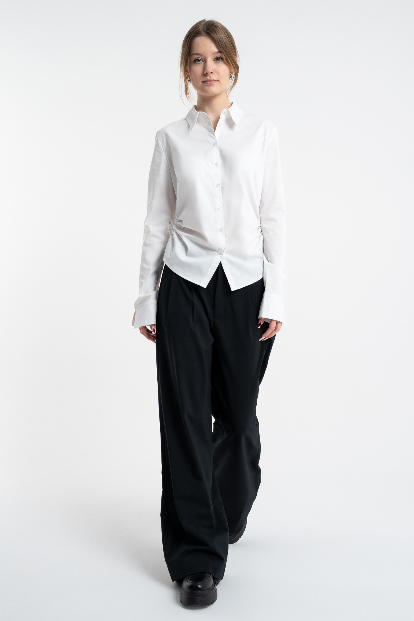 Czarne eleganckie spodnie WIDE LEG