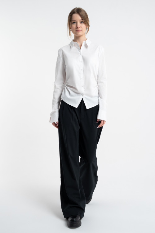 Czarne eleganckie spodnie WIDE LEG