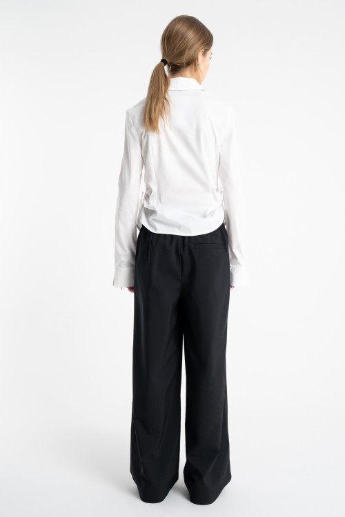 Czarne eleganckie spodnie WIDE LEG