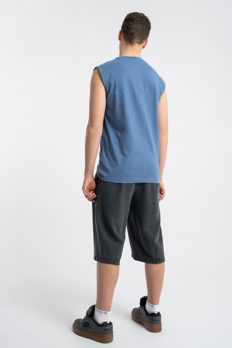 Ciemnoszare krótkie spodenki JORTS z efektem sprania