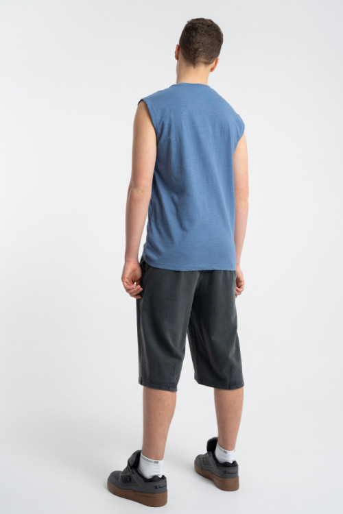 Ciemnoszare krótkie spodenki JORTS z efektem sprania