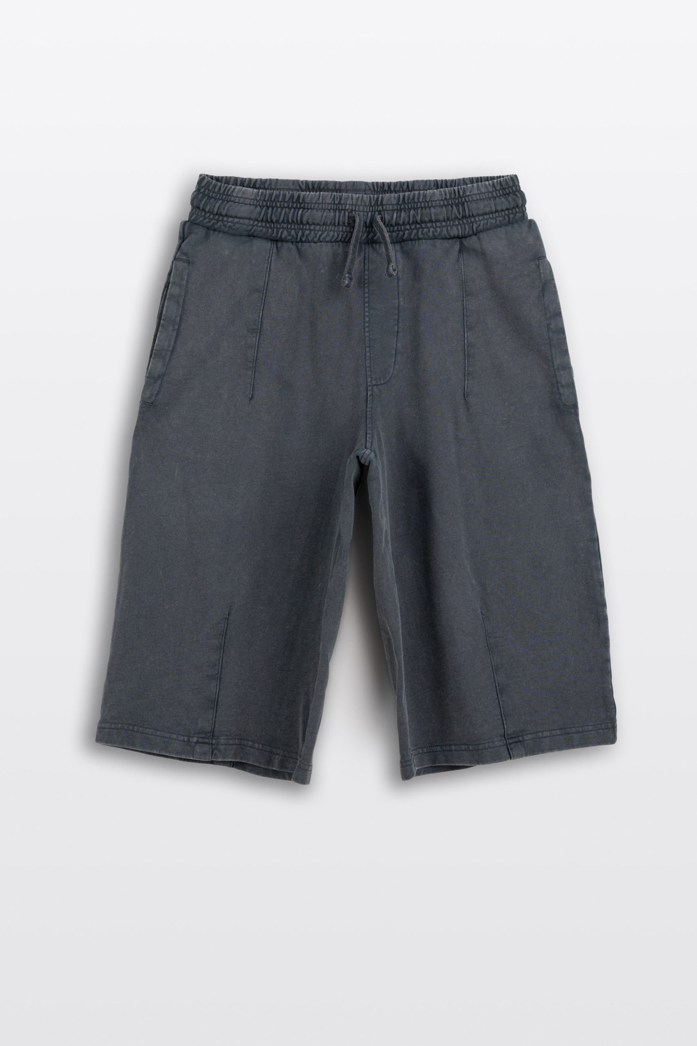 Ciemnoszare krótkie spodenki JORTS z efektem sprania