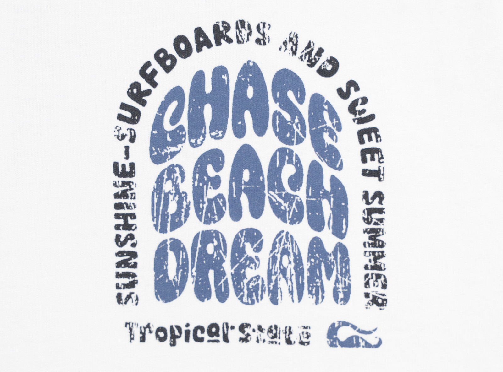 Biały t-shirt LOOSE z autorską grafiką z tyłu