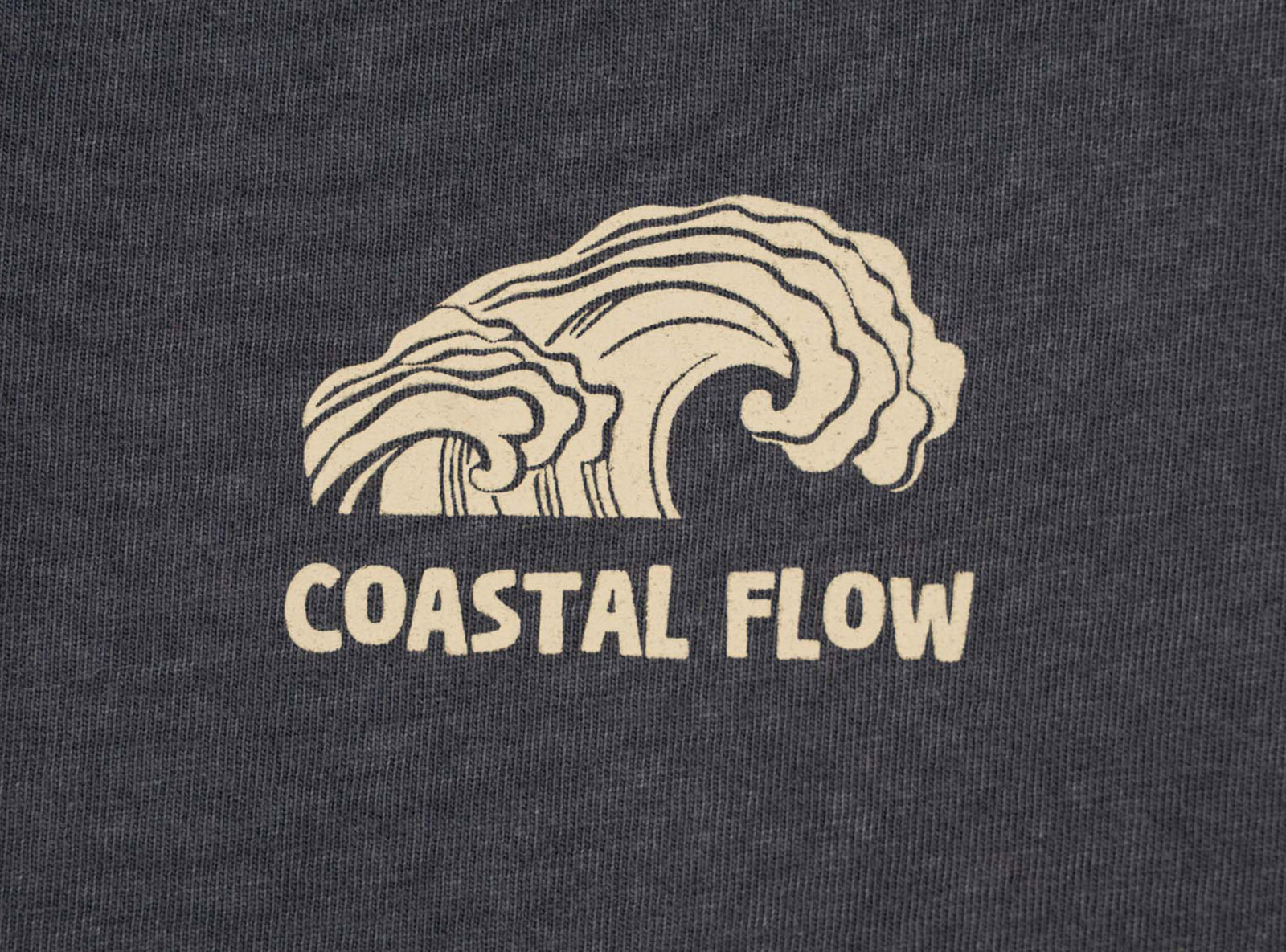 Ciemnoszary t-shirt LOOSE z efektem sprania z autorską grafiką z tyłu