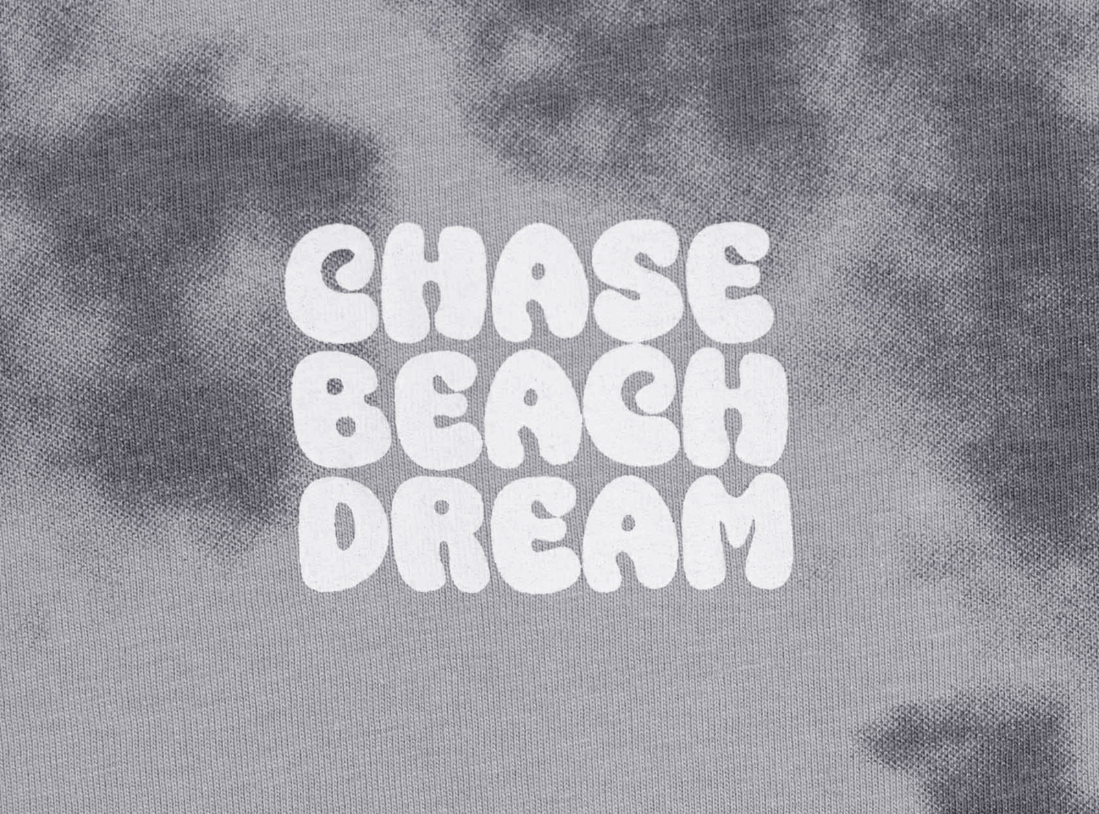 Szary t-shirt REGULAR z nadrukiem tie dye na całości