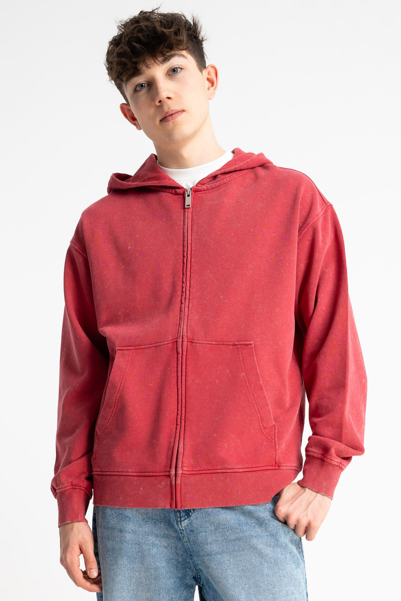 Czerwona bluza REGULAR z autorską grafiką z tyłu