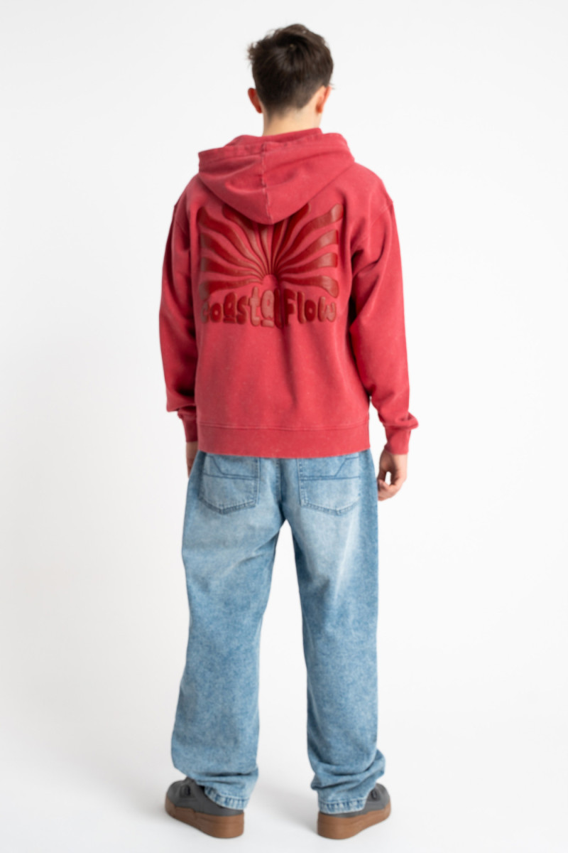 Czerwona bluza REGULAR z autorską grafiką z tyłu