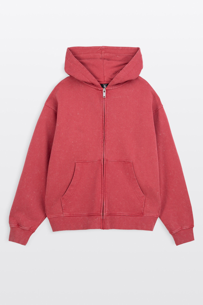 Czerwona bluza REGULAR z autorską grafiką z tyłu