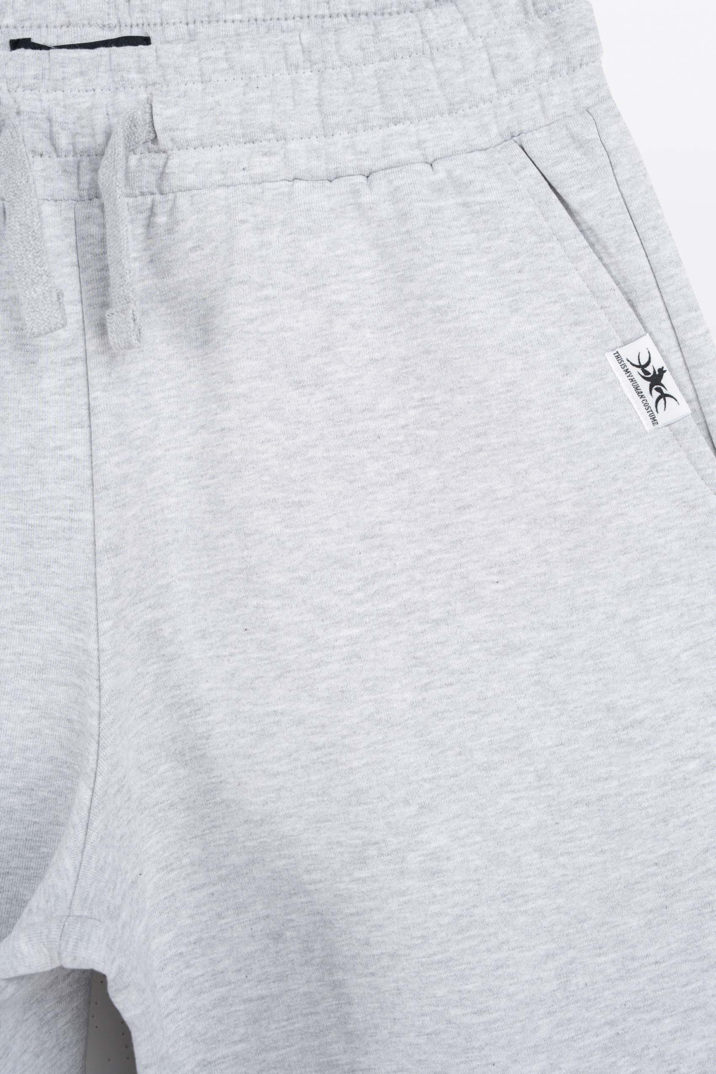 Krótkie spodenki dresowe szary melanż bez nadruków