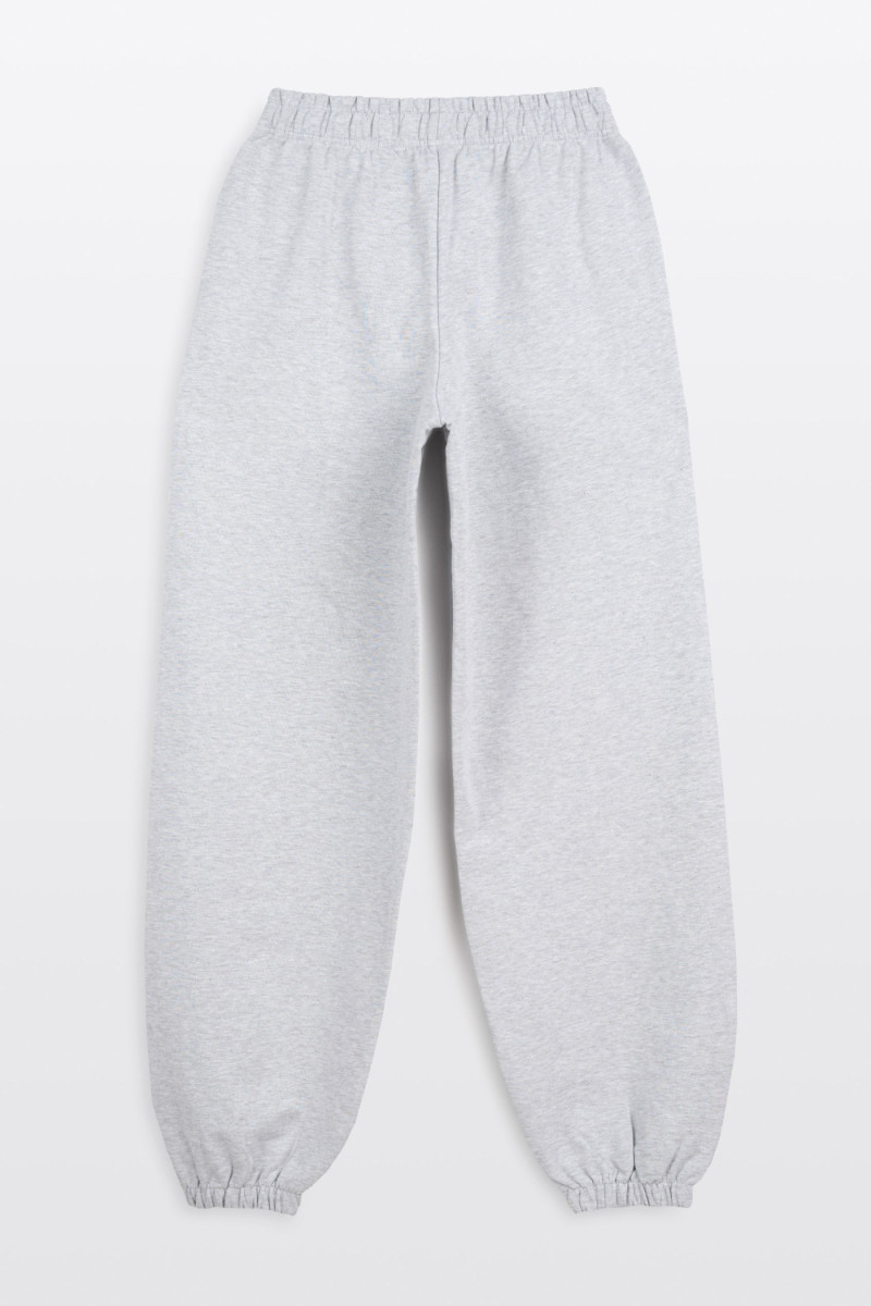 Spodnie dresowe szary melanż OVERSIZE bez nadruków