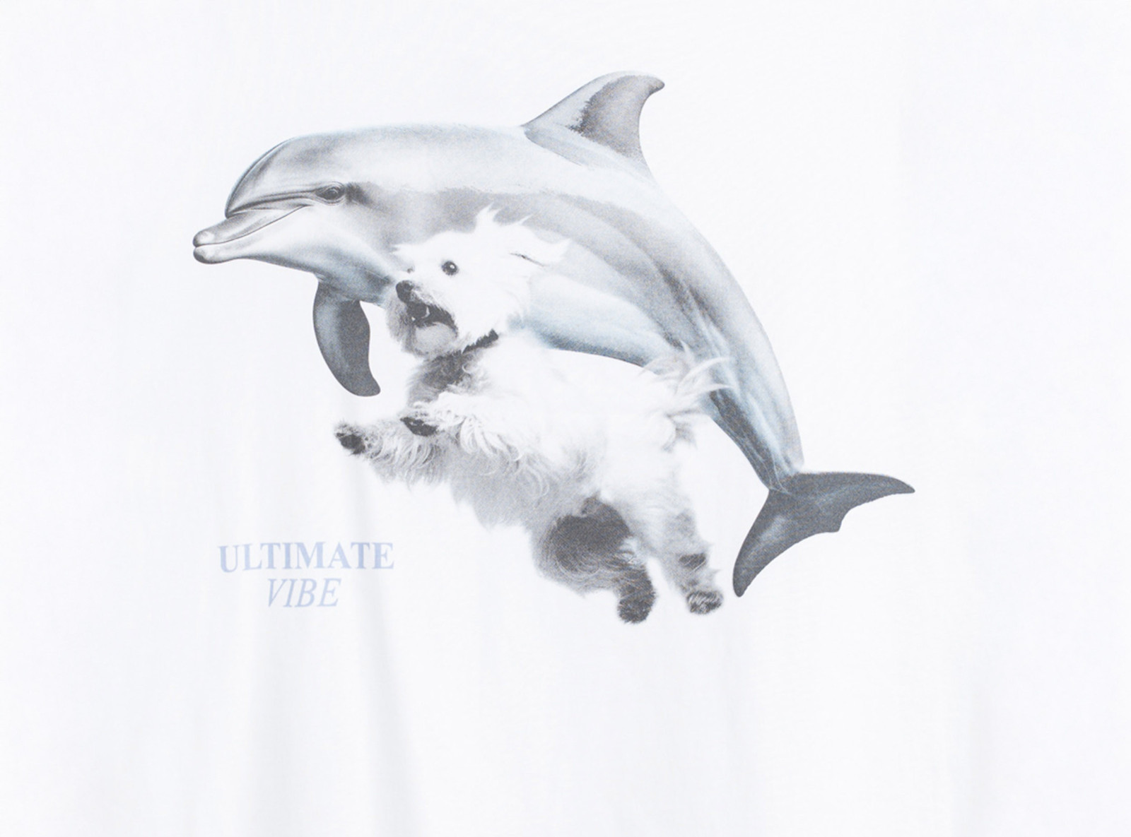 Biały t-shirt BOXY z autorską grafika z tyłu