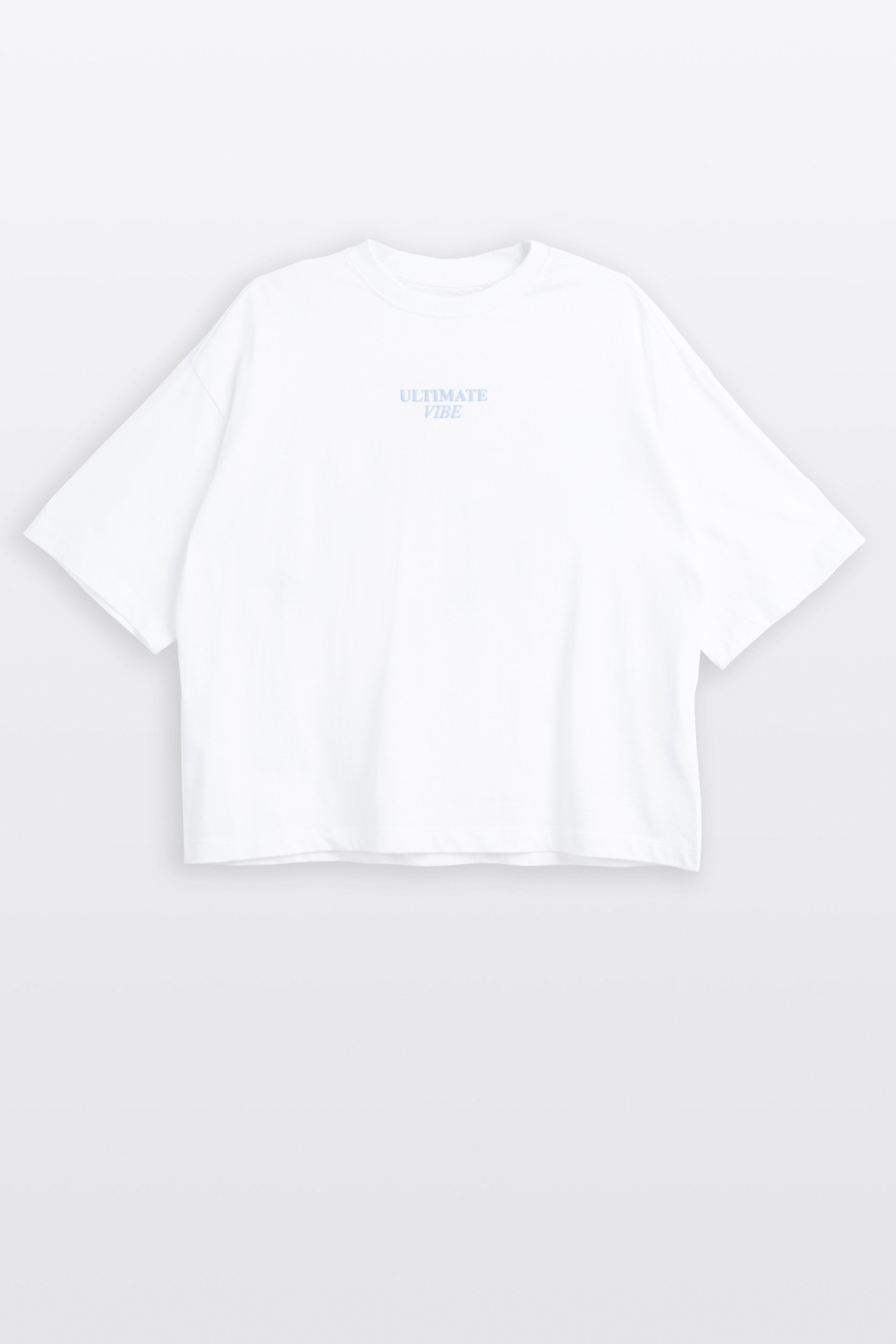 Biały t-shirt BOXY z autorską grafika z tyłu