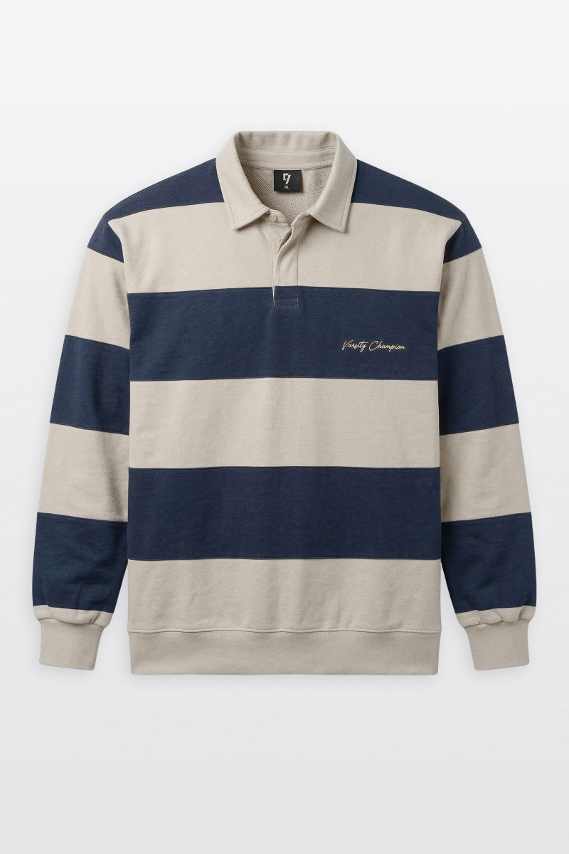 Bluza POLO w pasy, multikolor