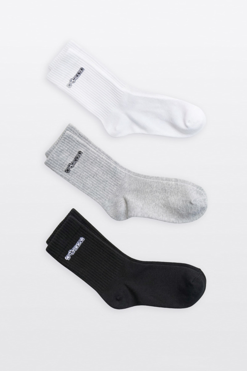 Monochromatyczny zestaw skarpet 3-PAK, kremowy