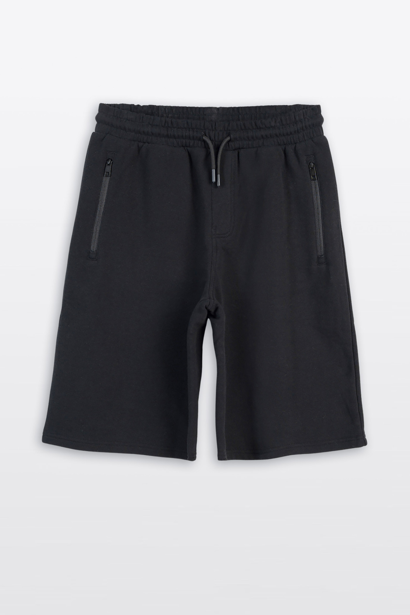 Czarne krótkie spodenki dresowe REGULAR bez nadruków