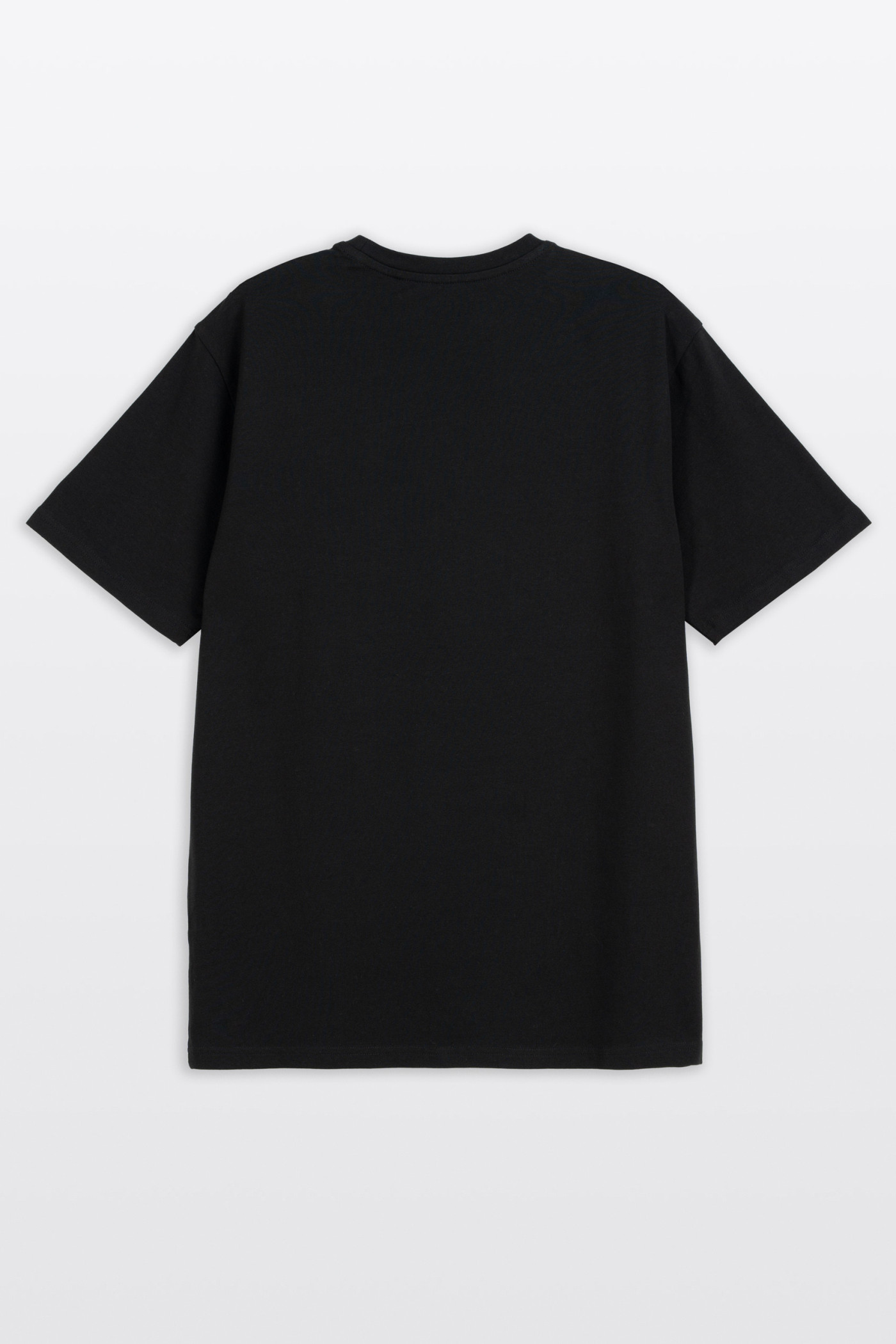 Czarny t-shirt REGULAR bez nadruków